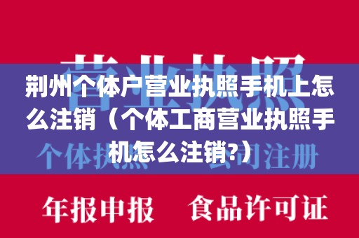 荆州个体户营业执照手机上怎么注销（个体工商营业执照手机怎么注销?）