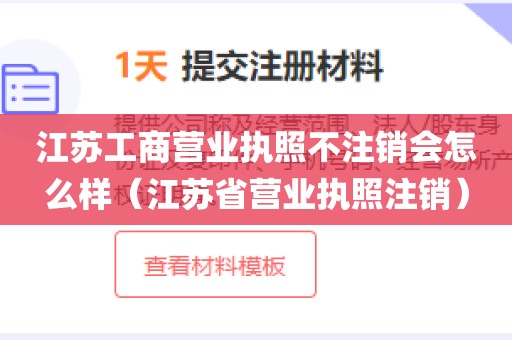 江苏工商营业执照不注销会怎么样（江苏省营业执照注销）