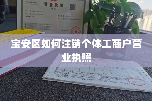宝安区如何注销个体工商户营业执照