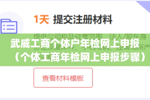 武威工商个体户年检网上申报（个体工商年检网上申报步骤）