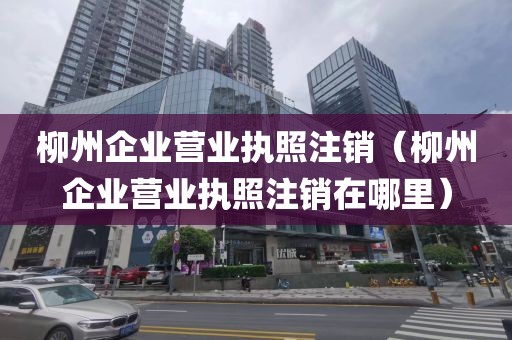柳州企业营业执照注销（柳州企业营业执照注销在哪里）