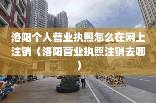 洛阳个人营业执照怎么在网上注销（洛阳营业执照注销去哪）