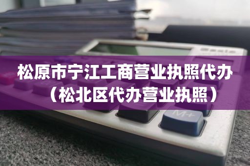 松原市宁江工商营业执照代办（松北区代办营业执照）