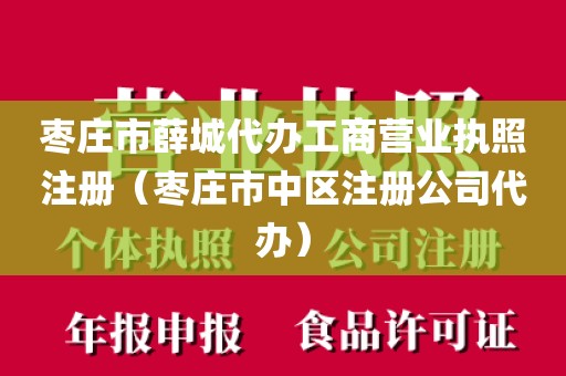 枣庄市薛城代办工商营业执照注册(枣庄市中区注册公司代办)