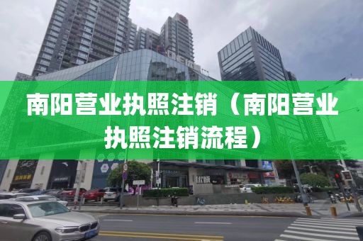 南阳营业执照注销（南阳营业执照注销流程）