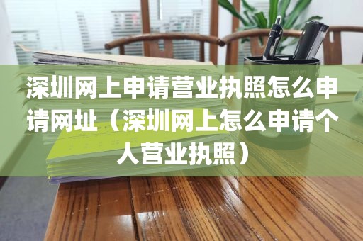 深圳网上申请营业执照怎么申请网址（深圳网上怎么申请个人营业执照）