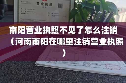 南阳营业执照不见了怎么注销（河南南阳在哪里注销营业执照）