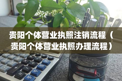 贵阳个体营业执照注销流程（贵阳个体营业执照办理流程）
