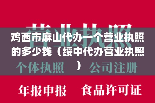 鸡西市麻山代办一个营业执照的多少钱（绥中代办营业执照）