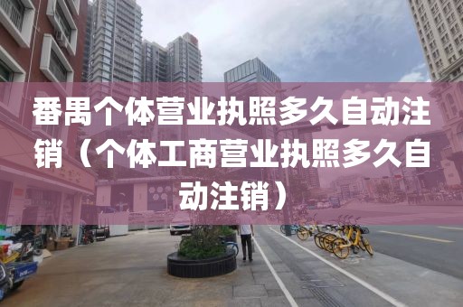 番禺个体营业执照多久自动注销（个体工商营业执照多久自动注销）