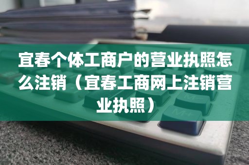宜春个体工商户的营业执照怎么注销(宜春工商网上注销营业执照)