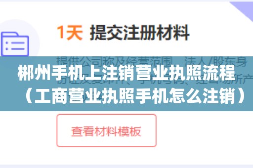 郴州手机上注销营业执照流程（工商营业执照手机怎么注销）