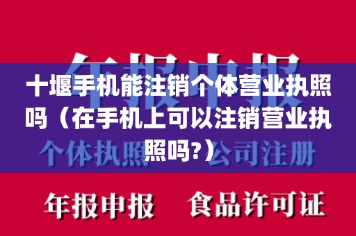 十堰手机能注销个体营业执照吗(在手机上可以注销营业执照吗?)