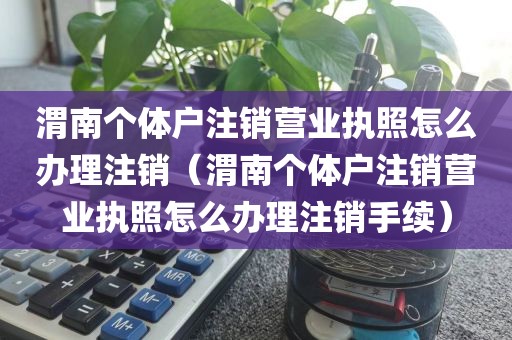 渭南个体户注销营业执照怎么办理注销（渭南个体户注销营业执照怎么办理注销手续）