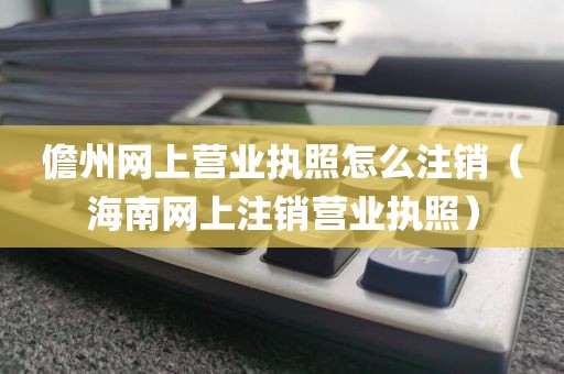 儋州网上营业执照怎么注销（海南网上注销营业执照）