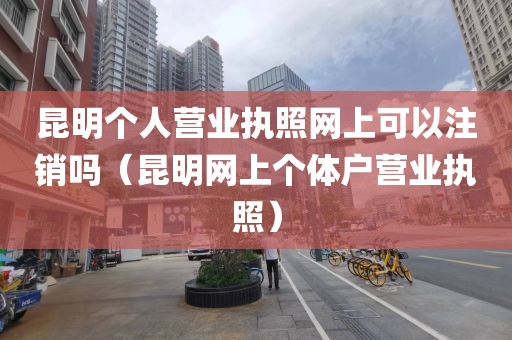 昆明个人营业执照网上可以注销吗（昆明网上个体户营业执照）