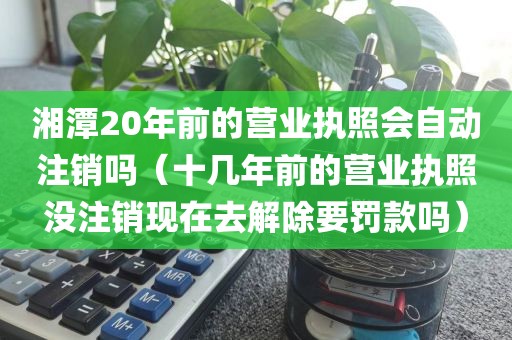 湘潭20年前的营业执照会自动注销吗（十几年前的营业执照没注销现在去解除要罚款吗）