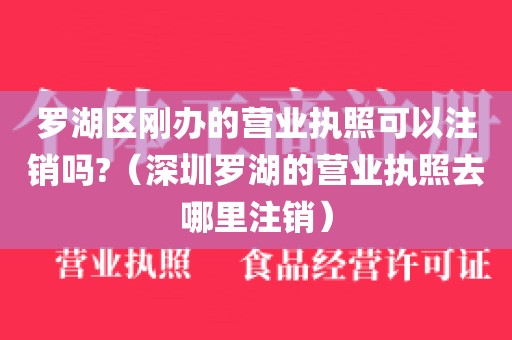 罗湖区刚办的营业执照可以注销吗?（深圳罗湖的营业执照去哪里注销）