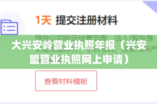 大兴安岭营业执照年报（兴安盟营业执照网上申请）