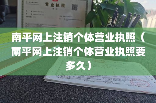 南平网上注销个体营业执照（南平网上注销个体营业执照要多久）