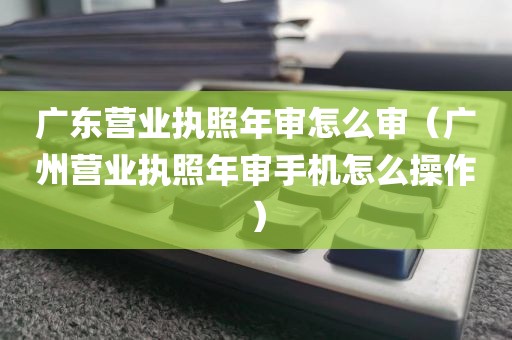 广东营业执照年审怎么审(广州营业执照年审手机怎么操作)