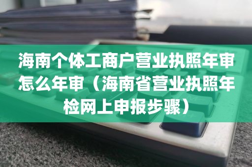 海南个体工商户营业执照年审怎么年审（海南省营业执照年检网上申报步骤）