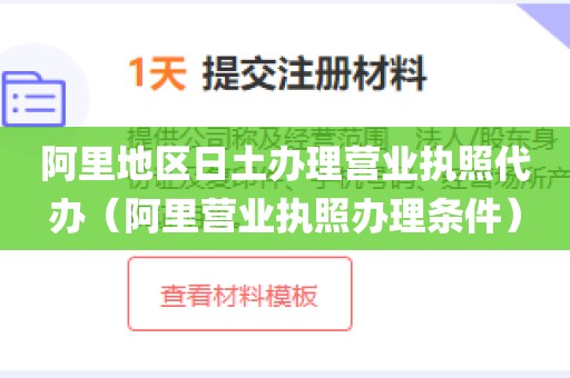 阿里地区日土办理营业执照代办（阿里营业执照办理条件）