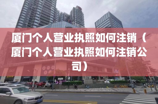 厦门个人营业执照如何注销（厦门个人营业执照如何注销公司）