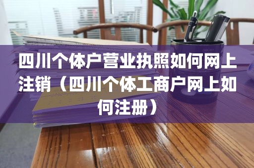 四川个体户营业执照如何网上注销（四川个体工商户网上如何注册）