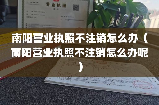 南阳营业执照不注销怎么办（南阳营业执照不注销怎么办呢）