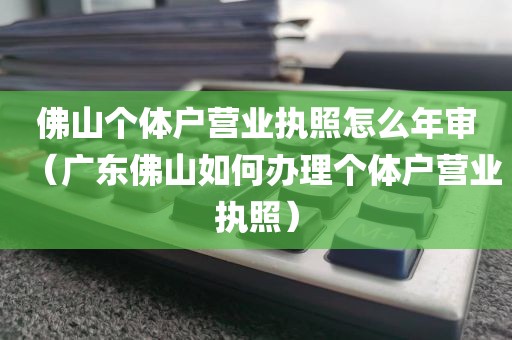 佛山个体户营业执照怎么年审（广东佛山如何办理个体户营业执照）