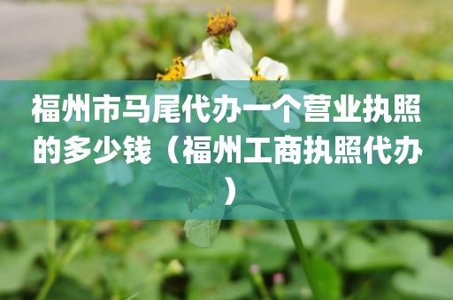 福州市马尾代办一个营业执照的多少钱（福州工商执照代办）