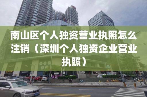 南山区个人独资营业执照怎么注销（深圳个人独资企业营业执照）
