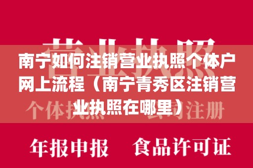 南宁如何注销营业执照个体户网上流程（南宁青秀区注销营业执照在哪里）