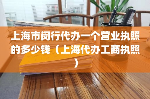 上海市闵行代办一个营业执照的多少钱（上海代办工商执照）