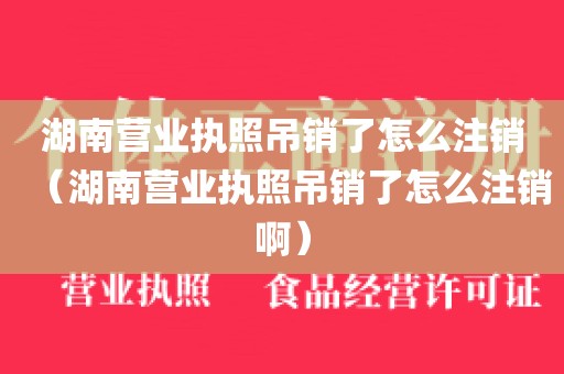 湖南营业执照吊销了怎么注销（湖南营业执照吊销了怎么注销啊）