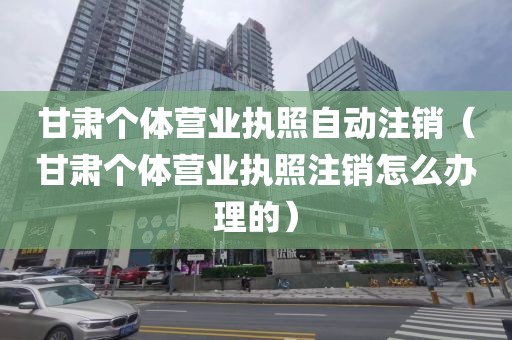 甘肃个体营业执照自动注销（甘肃个体营业执照注销怎么办理的）