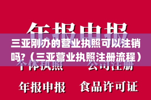 三亚刚办的营业执照可以注销吗?（三亚营业执照注册流程）