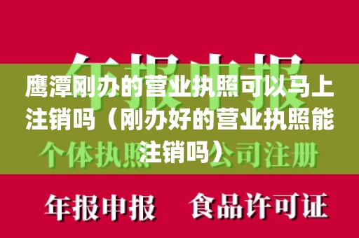 鹰潭刚办的营业执照可以马上注销吗（刚办好的营业执照能注销吗）