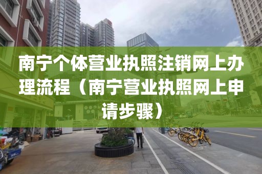南宁个体营业执照注销网上办理流程（南宁营业执照网上申请步骤）