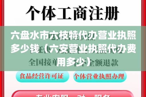 六盘水市六枝特代办营业执照多少钱(六安营业执照代办费用多少)