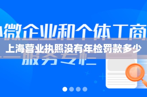上海营业执照没有年检罚款多少