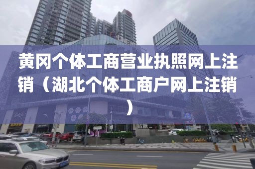 黄冈个体工商营业执照网上注销（湖北个体工商户网上注销）