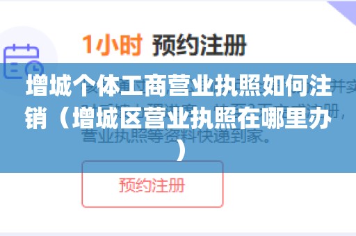 增城个体工商营业执照如何注销(增城区营业执照在哪里办)