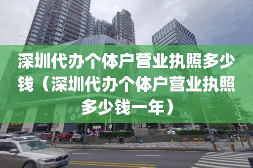 深圳代办个体户营业执照多少钱（深圳代办个体户营业执照多少钱一年）