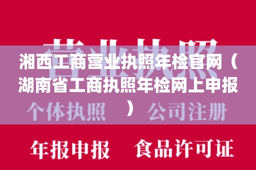 湘西工商营业执照年检官网（湖南省工商执照年检网上申报）