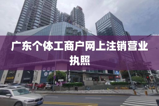 广东个体工商户网上注销营业执照