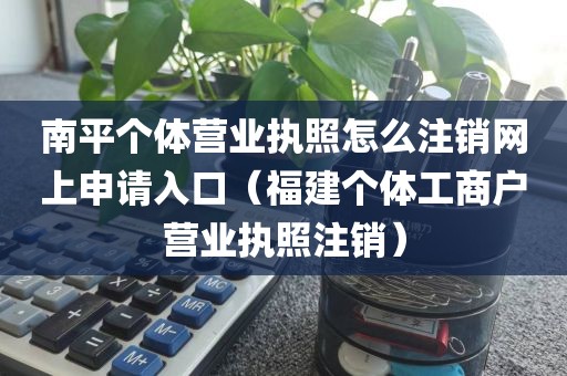 南平个体营业执照怎么注销网上申请入口(福建个体工商户营业执照注销)