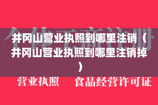 井冈山营业执照到哪里注销（井冈山营业执照到哪里注销掉）
