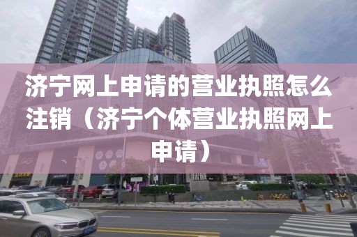 济宁网上申请的营业执照怎么注销（济宁个体营业执照网上申请）